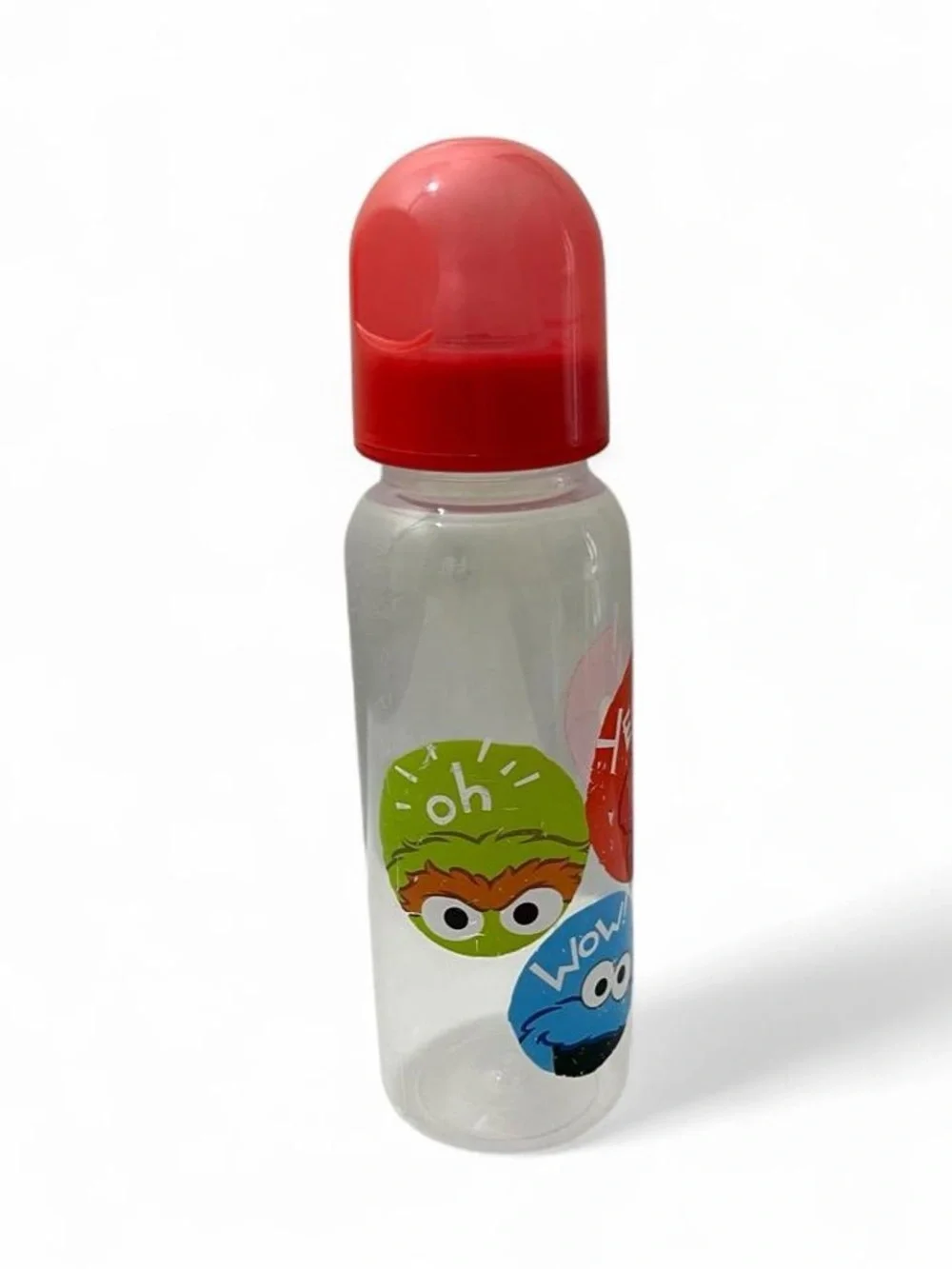 9 Oz Medium Flow Baby Bottle Sesame Street Elmo Silicone Nipple & Bottle Cover